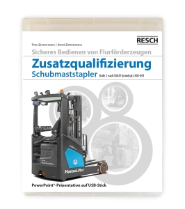 Zusatzqualifizierung Schubmaststapler – Schulungsmaterial für Ausbilder: „Die PowerPoint-Präsentation zur Zusatzqualifizierung für Schubmaststapler bietet eine fertige Lösung für Ausbilder, um Schulungen professionell und effizient durchzuführen.“